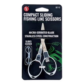 SE Folding Scissors Snips Stainless Steel Slide Scissor with Micro Serration: 3.75-Inch Open, 3.25-Inch Closed