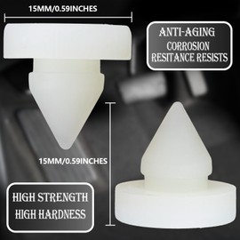 MEAJOO 5PCS Brake Pedal Stop Pads, Brake Light Switch Stopper, Brake Switch Pad, Car Truck Auto Brake Pedal Pad Replacement for 46505-SA5-000 (Nylon, White)