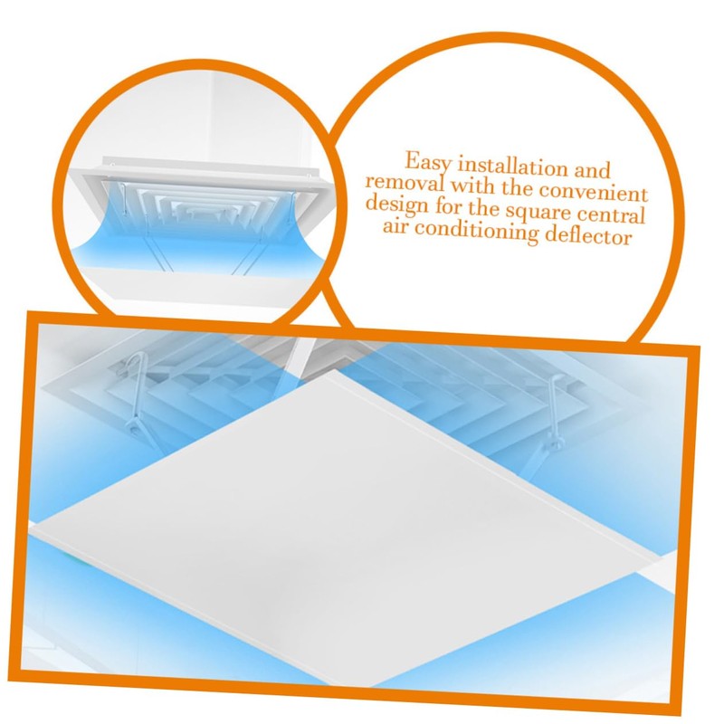 KOMBIUDA Air Conditioner Ceiling Deflector Square Air Vent Baffle for