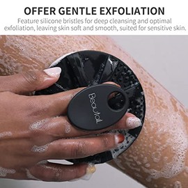 BEAUTAIL Depurador Corporal de Silicona, Paquete de 2 Cepillos de Baño para Ducha, Más Higiénico Que La Esponja Vegetal Tradicional, Hace Espuma Agradable, de Larga Duración, Exfoliante Suave para Muj