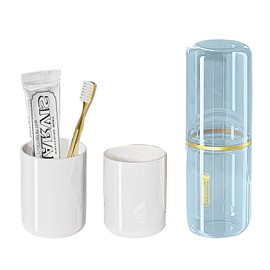 歯ブラシケース 携帯用 4個セット 歯ブラシ ケース コップ付き 歯ブラシ収納 持ち運び 軽量 多機能 うがいコップ トラベル アウトドア 出張 旅行 外出用 シンプル