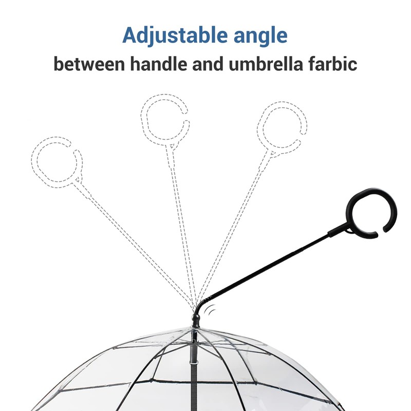 ENJOYING Dog Umbrella Small Breed, Clear Pet Umbrella Leash for