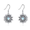 Moon and Star Earrings Sterling Silver Moon Earrings Dangling Star
