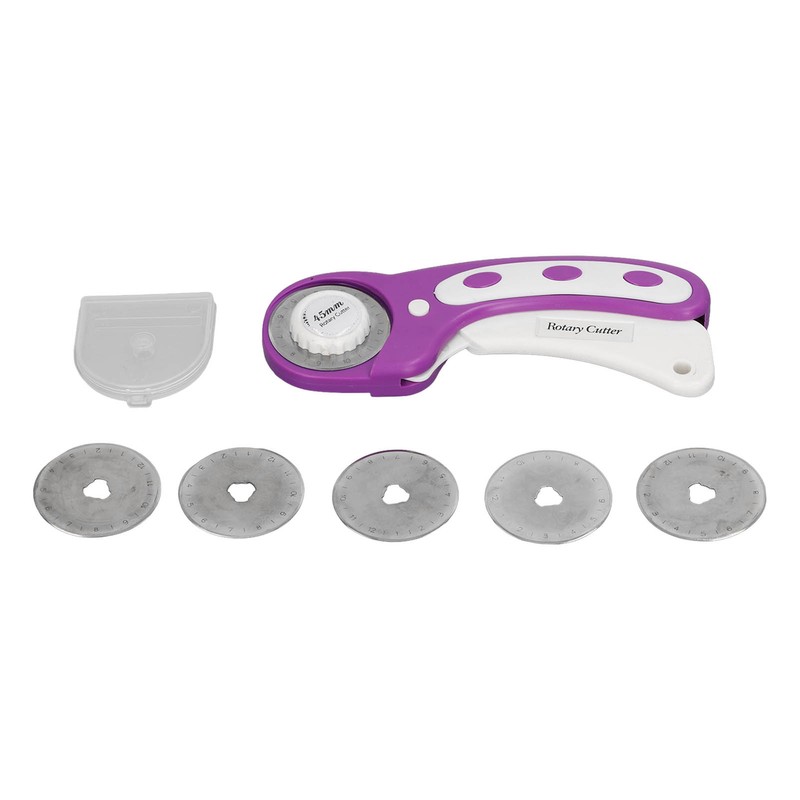 6pcs Purple Rotary Contour Cutter Set DIY Fabric Cutter Tools