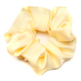 QinGoo Silk Hair Closure Chou Stylish Hair Elastic Hair Elastic Hair Accessory Cute Ladies' Simple Korean 1 Piece (Beige)