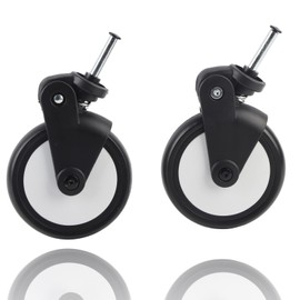 Baby Stroller Wheels, Rubber Wheels Accessories Stroller Wheels Replacement Universal Strollers Replacement Caster Wheels Set for Yoya Vovo Wheel Kids Carriage(A Pair of Front Wheels)