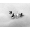 New Sterling Silver 10mm Penguin with Hypo-Allergenic Post Stud Earrings