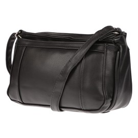 Christian Wippermann Women's Shoulder Bag Crossover Bag Leather Look Handbag Black