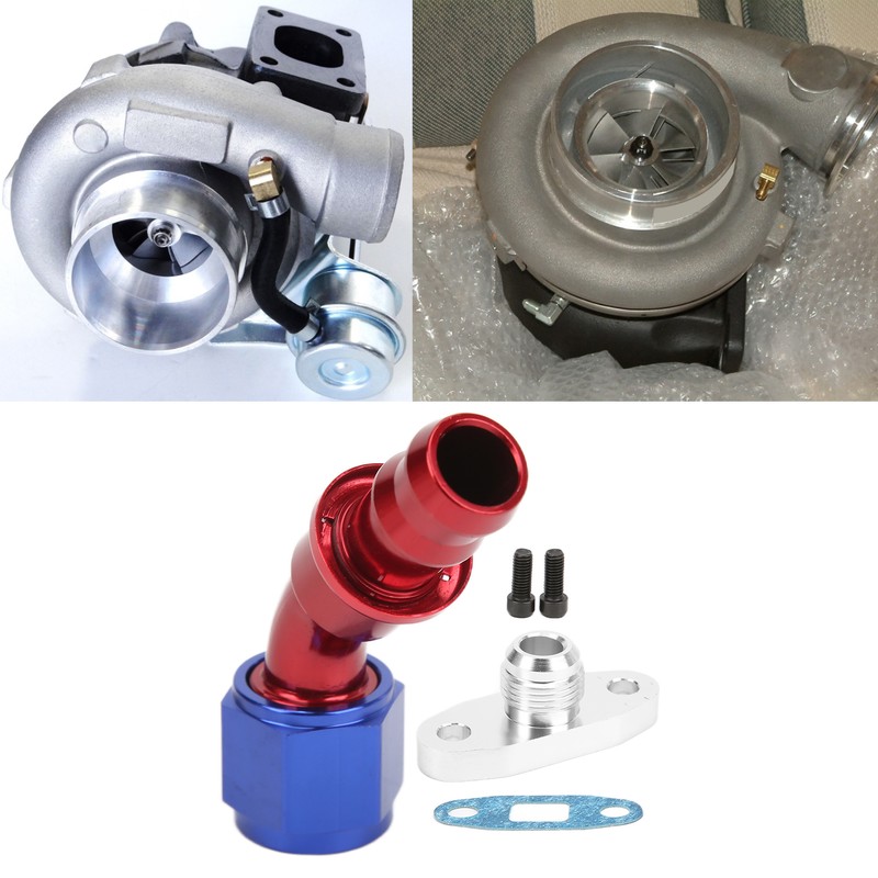 AN10 Turbo Oil Return Drain Flange 45 Degree Replacement for