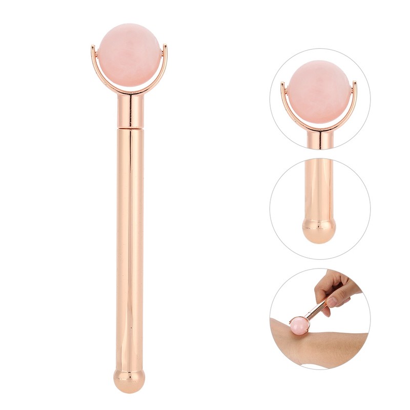 Natural Rose Quartz Face Skin Jade Massage Roller Anti Wrinkle