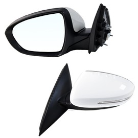 Paderson Left Driver Side Mirror Assembly Fits 2011 2012 2013 KIA Optima with Power Glass Manual Folding Turn Signal Match White Replace KI1320152(5Pins）