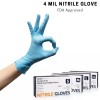 Kingfa Blue Nitrile Gloves 4 Mil - X-Large, Case of