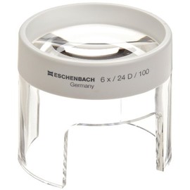 Eschenbach 2626 Aspheric Stand Magnifier, 6x Magnification, 23 Diopter, 300mm Focal Length, 50mm Lens Diameter