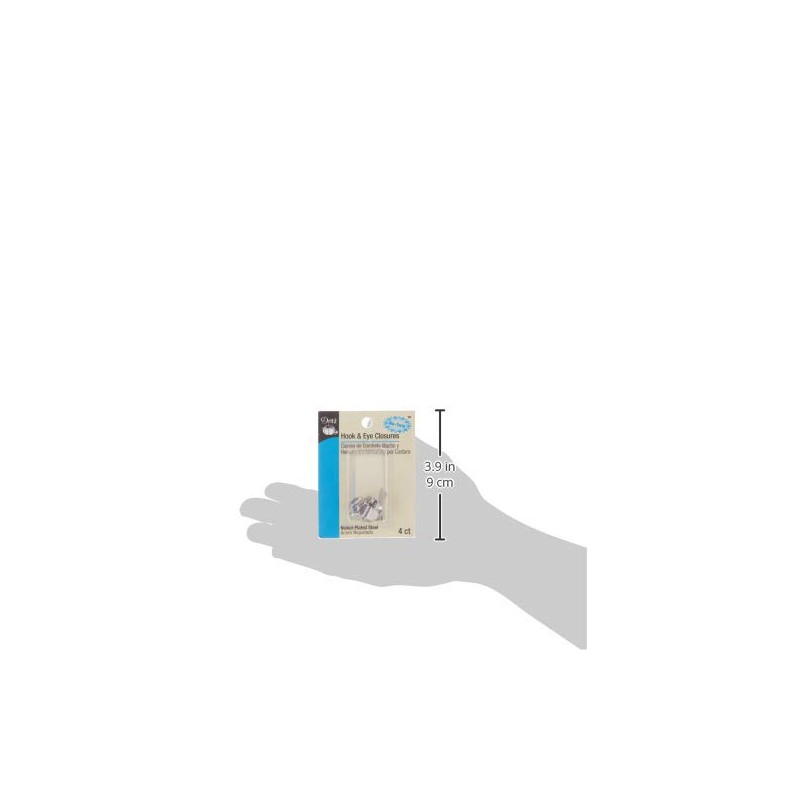 Dritz No-Sew Hook & Eye Closures, 4 Sets, Nickel