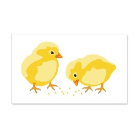 CafePress Baby Chicks Wall Decal 20x12 Wall Decal, Vinyl Peel, Reusable Cling