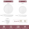Herogo 24 Pieces Dinnerware Dishes Set for 8, Handmade Stoneware