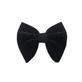 ZEYMINER Velvet Bow Ties for Men, Oversize Pre-tied Bow Tie, Tuxedo Bow Ties, Formal Tuxedo Butterfly Big Bowties, Wedding bow tie (Black)