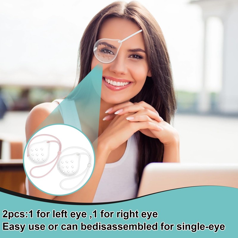 2pcs Clear Eye Shield After Cataract Surgery, Breathable Eye cover
