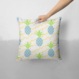 iiRov Animated Retro Pineapples - Custom Decorative Home Decor Indoor or Outdoor Throw Pillow Cover Plus Cushion Set for Sofa, Bed or Couch (Pillow CASE Cover Plus Cushion)