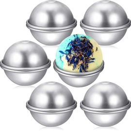 12 Pieces 8 cm/ 3.15 Inch Diameter Bath Bomb Molds DIY Metal Bath Bomb Crafting Mold 6 Sets Bath Bomb Making Supplies