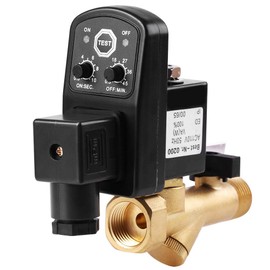 Drain Valve, 1/2" Automatic Electronic Timed Drain Valve for Air Compressor Direct-acting Air Water, 0-1.6Mpa Pressure(AC110V)