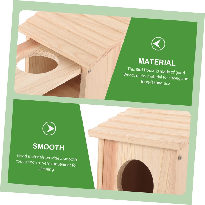 IWOWHERO Bird Feeder for Wild Birds Garden Decor Breeding Box