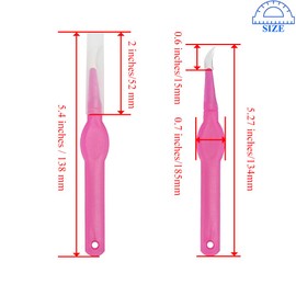 HAHIYO Pink Seam Ripper Ergonomic Grip Thread Stitch Remover Tool Sewing Stitch Cutter Thread Ripper Unpicker Sewing Accessory&Supply for Crafting Notions Quilting Sewing Hem, 5.4-Inch 2PCs