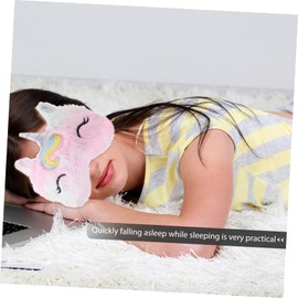 TOVINANNA Breathable Plush Eye Mask for Unicorn Design Elastic Band Comfortable Sleep Shade Light Blocking Eye Cover for Travel and Home Rest