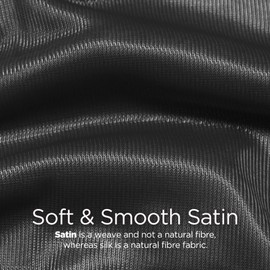 DONNA KIDS SATIN BONNET Sleeping Cap Hair Bonnet Soft Satin Kids Hair Bonnet Shower Cap for Kids BLACK