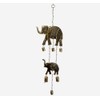 Elephant Mother and Baby Wind Chime Wallhanging Mobile With Bells