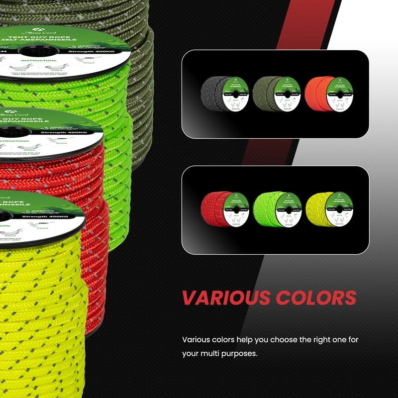 Abma Cord Tent Guy Ropes 5mm 30M Guy Line 6
