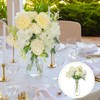31 Pack Hydrangea Artificial Flowers with 10 Clear Plastic Vases