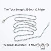 4 Pack Ceiling Fan Pull Chain Extender,Each Chain Length 39-inch(1