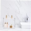 KICHOUSE 2-Tier Cosmetic Storage Organizer Wall-Mounted Vanity Organizer for Bathroom