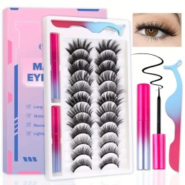Unbranded False Eyelash Mixed Set | Lightweight Natural, Glam & Wispy Styles | Reusable |