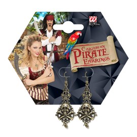W WIDMANN MILANO Party Fashion W WIDMANN MILANO Party Fashion 46744 - Piraten Ohrringe mit Totenkopf und Schädel, Freibeuter, Karneval, Mottoparty