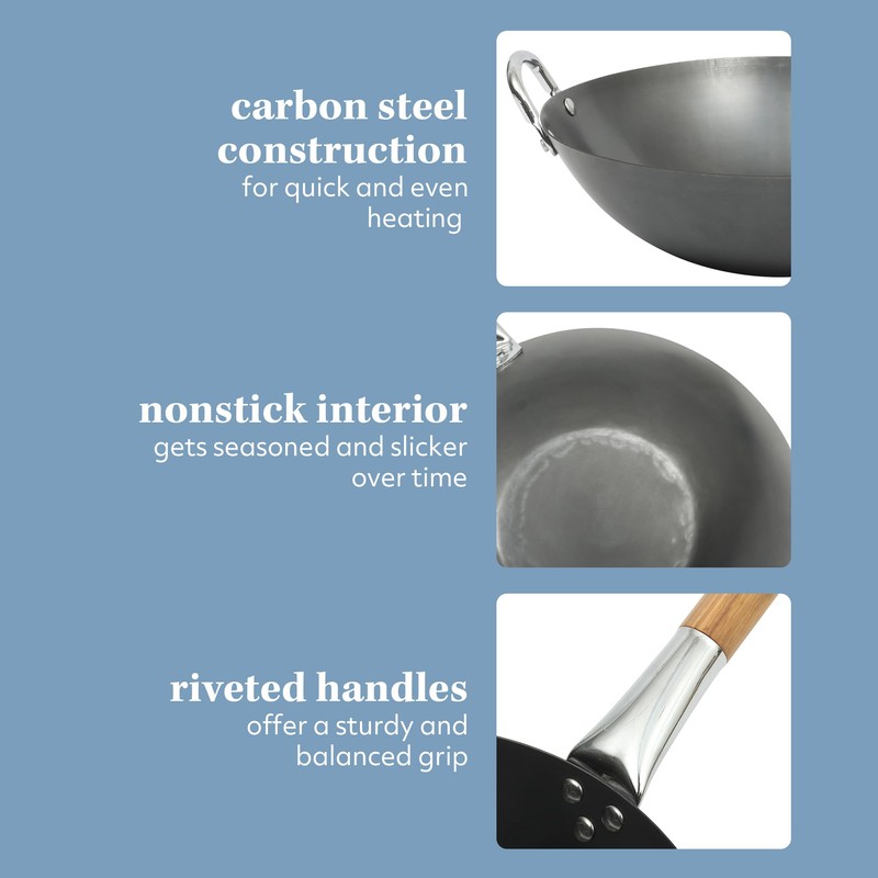 SUR LA TABLE Kitchen Essentials Quick Fire Carbon Steel 13.5"