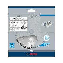 Bosch 1x PRO Aluminium Circular Saw Blade for Cordless Hand-Held Saws (for Aluminium, Non-ferrous metals, Ø mm, Professional Accessory Hand-Held Circular Saw)