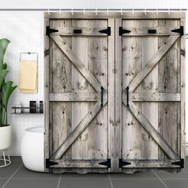 FAIRYGATE Extra Wide Shower Curtain Garden Shower Curtains Outdoor Waterproof Design and Polyester Quick-Drying Bathroom 180×180CM and Washable with 12 Hooks B8317