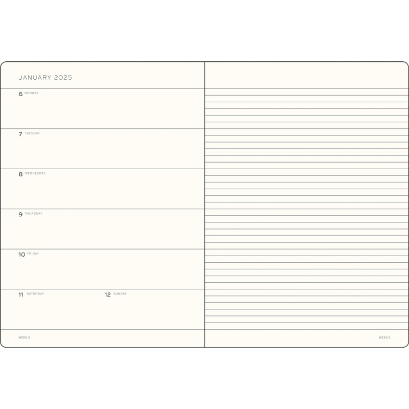 LEUCHTTURM1917 370730 Weekly Calendar & Notebook 2025, Master A4+ Hardcover