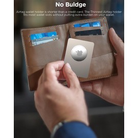 ONEONTA Card Case for Airtag Wallet | Airtag Holder - Air Tag Wallet Holder, 0.04inch Thickness, Ultra Slim Thin Card Case for Purse, Handbag, Backpack, Clutch (Rose)