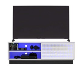 NTENSE Glitch Gaming 60", White TV Stand