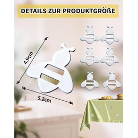 A aBlumen Pack of 8 Tablecloth Weights for Outdoor Magnets for Tablecloths Extra Heavy Tablecloths Weights for Outdoor Party Camping Wedding Garden Picnic (Bees)