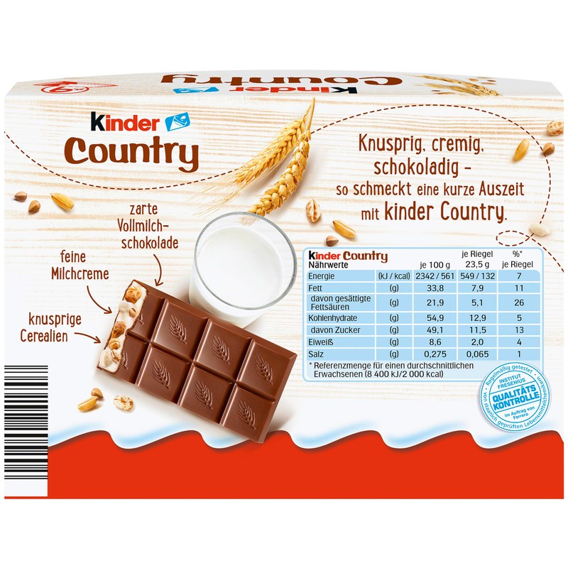 Kinder Country Bar 9 Bars 212g