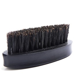 Boar Bristle Beard Brush with Black Walnut Wood Handle, Military Style Grooming Tool for Men, Perfect for Styling and Maintaining Beard Health