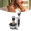 Men Manual Trimmer Kit Trimming Soap Bowl Stand Beard Brush