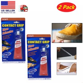 Neko 2x 40 ml Shoe Adhesive Glue for Leather Vinyl Rubber Cork Canvas Contact Grip