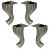 Semetall 4 PCS Bronze Furniture Legs, Modern Metal Metal Table