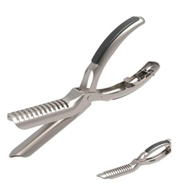 Edelstahl Werkzeugkit zum Entfernen der Rippenmembran Rib Prep Pro Rib Membrane Removal Tool für die Fleischentfernung von Rippenperiost und Fett (Silber)