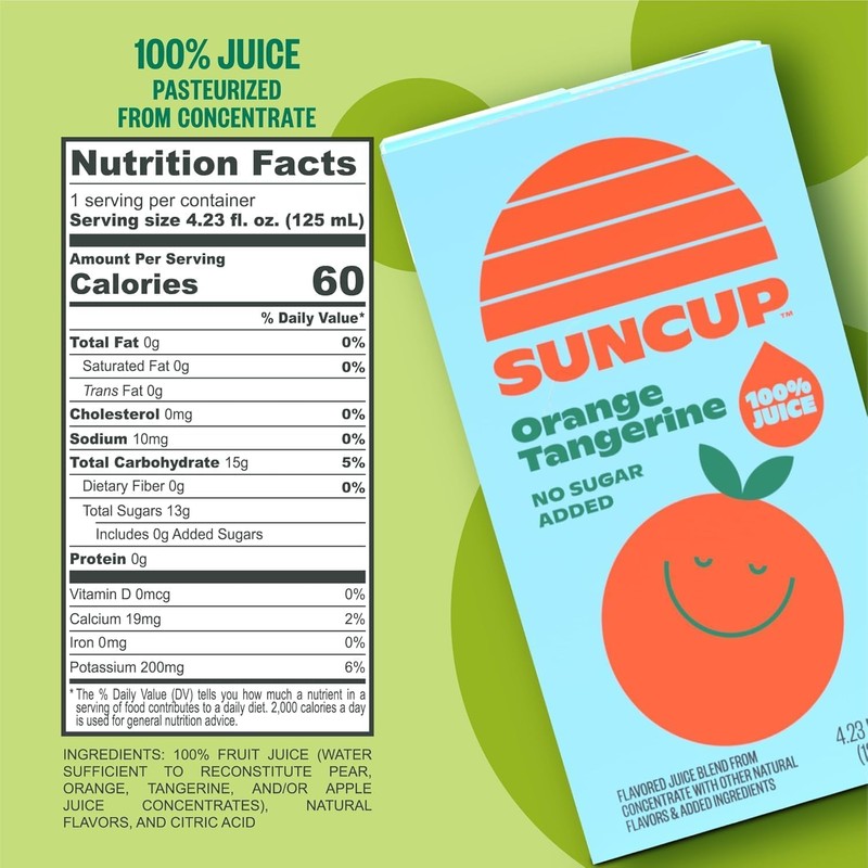 SunCup Juice - Orange Tangerine (40 Pack) 4.23 oz Juice